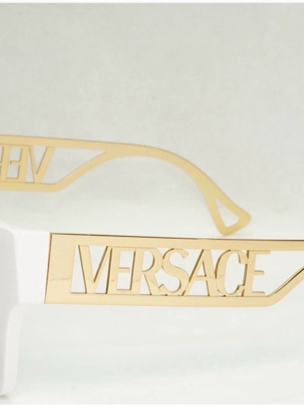 Versace Gold Logo Cutout Sunglasses Temple Model VE431